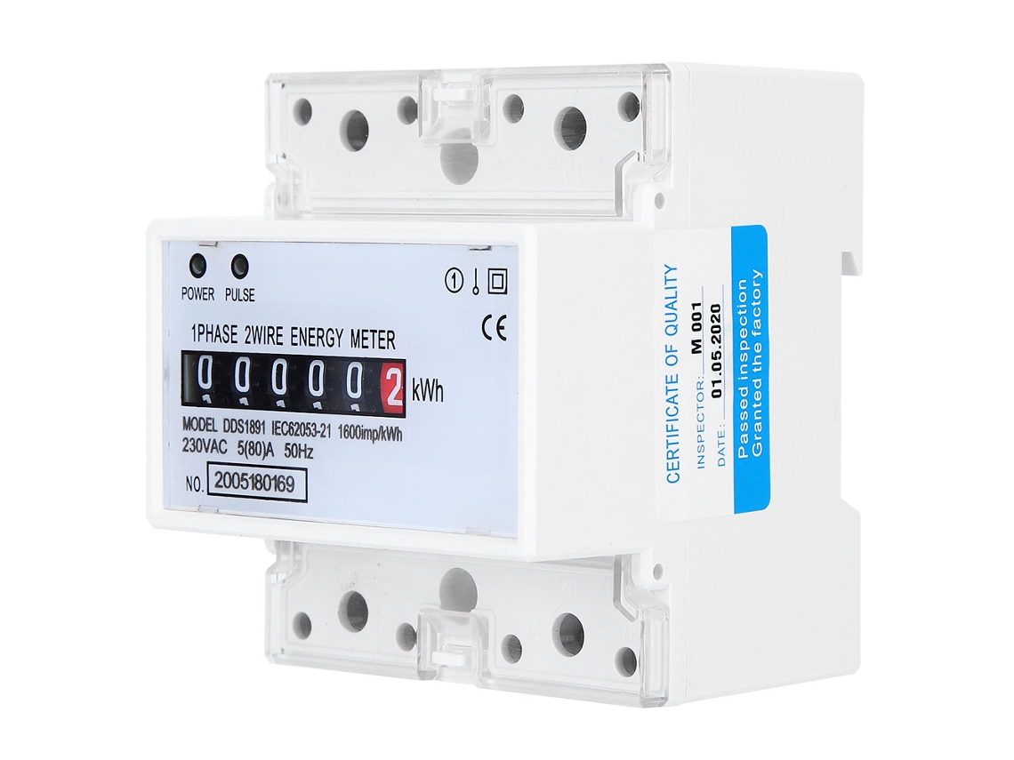 Laxiscreed Medidor Eléctrico Monofásico Dds1891 De Alta Precisão Com Ecrã Lcd 4p