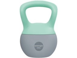 Kettlebell De 6 Kg Pesa Russa Preenchida De Areia Metálica E Alça Antiderrapante Para Treino De Musculação Em Casa Ginásio 19x19x28cm Cinzento