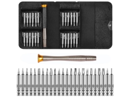 Kit De Parafusos Preciso Mini 25 Em 1 Para Reparo De Óculos, Pc, Relógios, Brinquedos E Dispositivos Eletrônicos