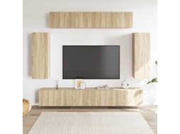 Vidaxl 6pcs Conjunto de Móveis de Tv Derivados Madeira Carvalho Sonoma
