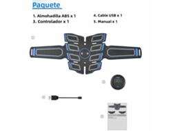 (abdômen Azul) Estimulador Muscular Abdominal Ems Usb Para Treinamento Físico, Feito De Material Abs E Tpr