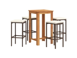 Garden Bar Set, Garden Bar Sets Vidaxl Marrom Rattan / Vime (n/a)