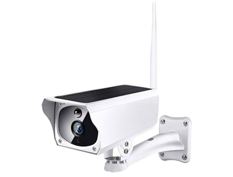 Câmara Fullhd Wifi Sem Fios com Painel Solar e Bateria Recarregável à Prova de Chuva