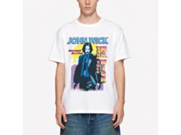 Rockinstone John Wick Tick Tock Mr Wick Gradient White Adult T-shirt Size:l