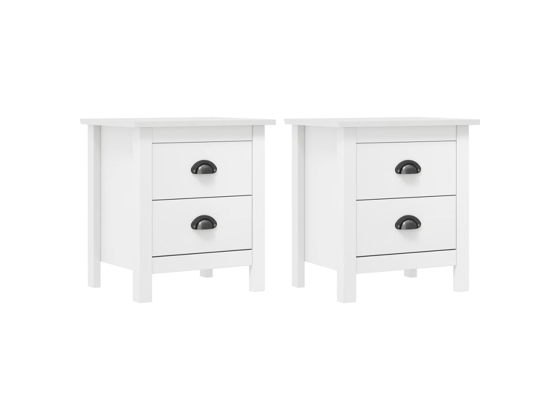 Bedside Cabinet, Bedside Cabinets Vidaxl Branco Madeira De Pinho (n/a)