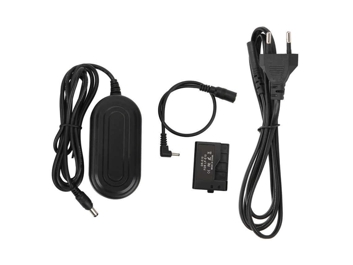 Adaptador De Corrente Ac Conector Dc Batería Falsa Lp-e10 Decodificada Para Canon 1100d 1200d 1300d 1500d