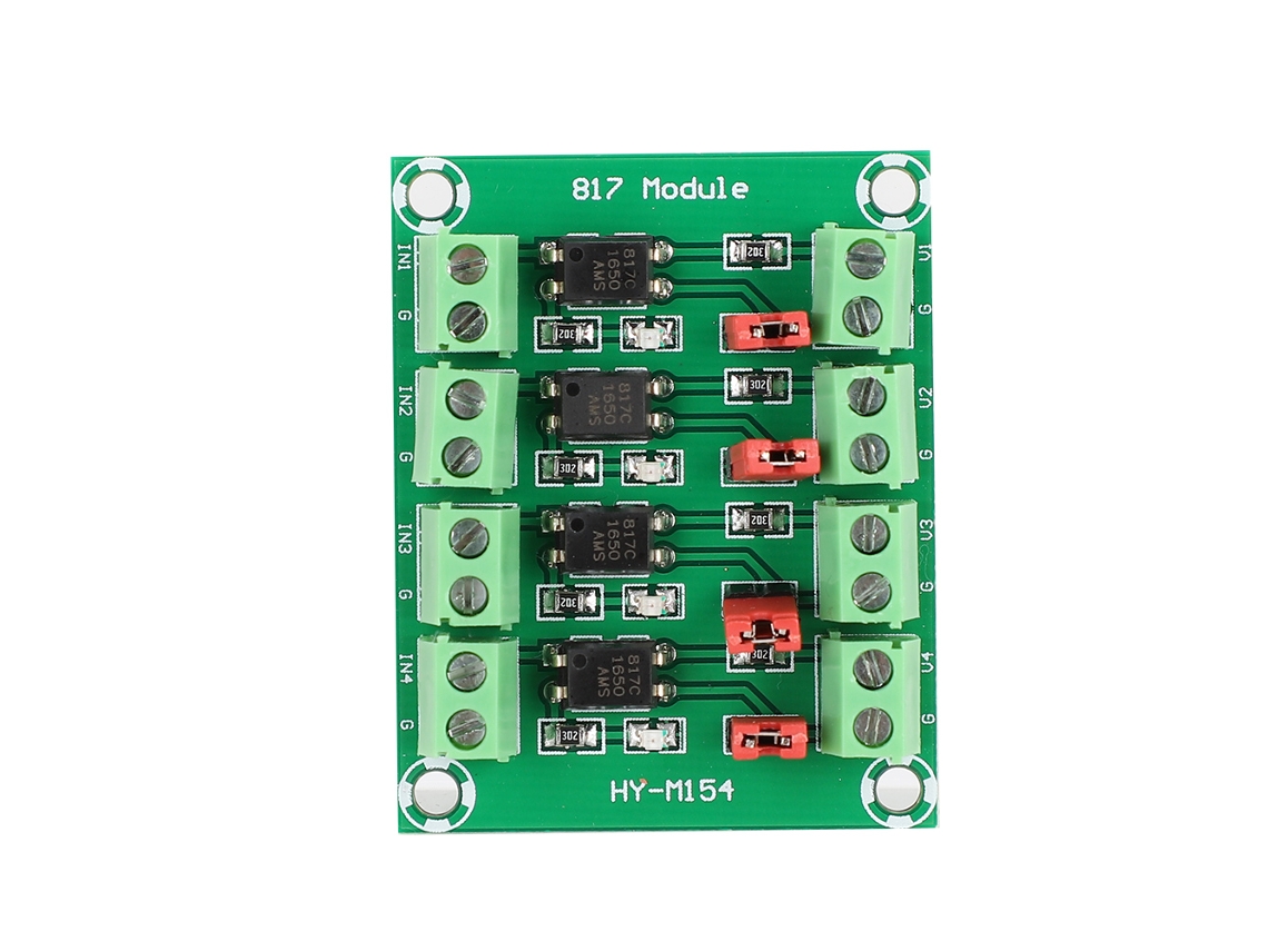 Módulo de Conversor de Tensão Isolado com Optoacoplador 4 Canais 817 Placa Adaptadora