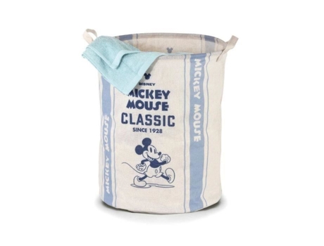 Cesto Para Brinquedos E Roupa Domopak Living Mickey Mouse Branco 45 Litros Criança
