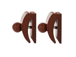 Suportes para Colcha Nova LINE, de Parede, 2 Unidades, Cor Marrom