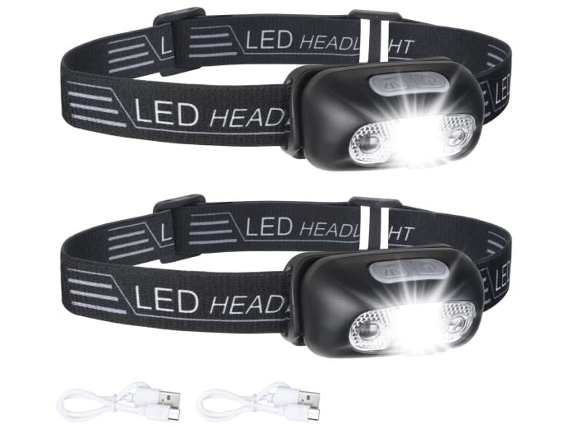 Lanterna de Cabeça LED Verde, Visão Noturna, USB BRILVIBERA
