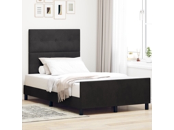 Cama Lovely Home Veludo Preto (120x190)