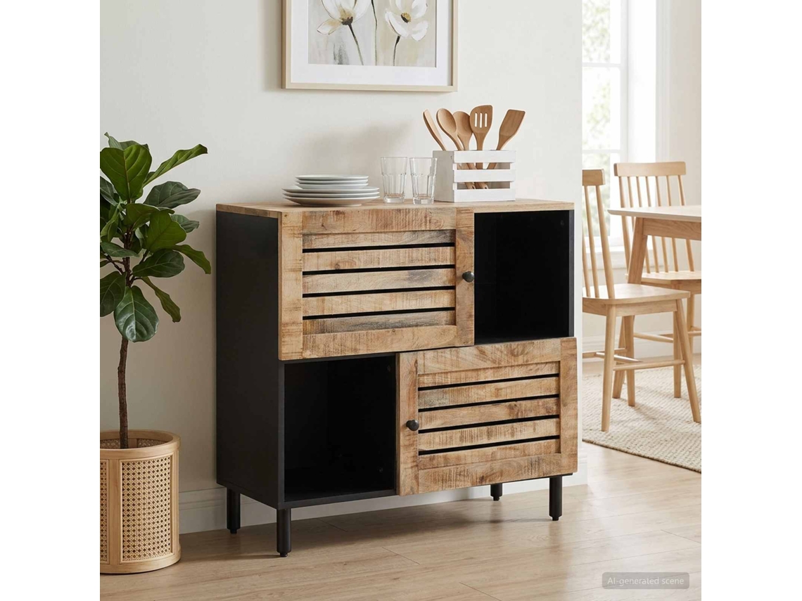 Vidaxl Gabinetes De Armazenamento Com Porta Castanho 80 X 33,5 X 75 Cm