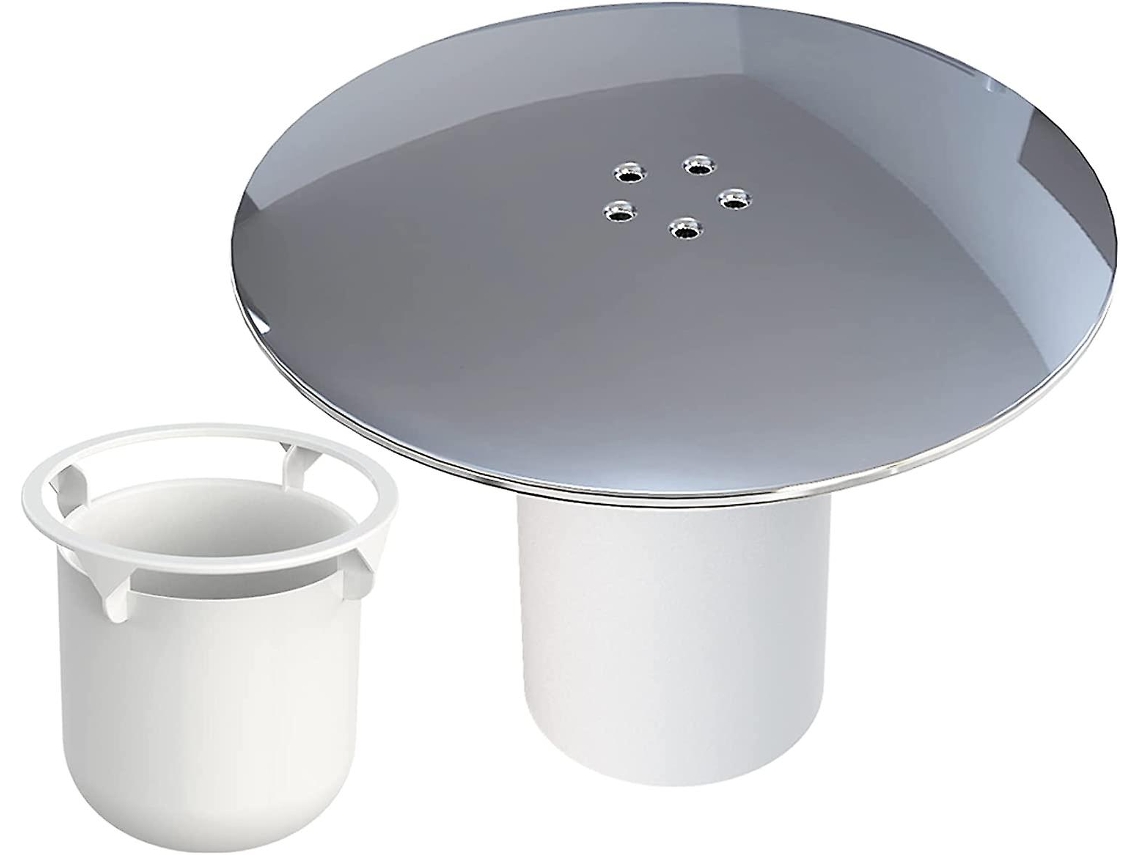 Tampa de Receptor de Chuveiro 90mm, Alto Fluxo, 115mm, Cromado | S/MARCA