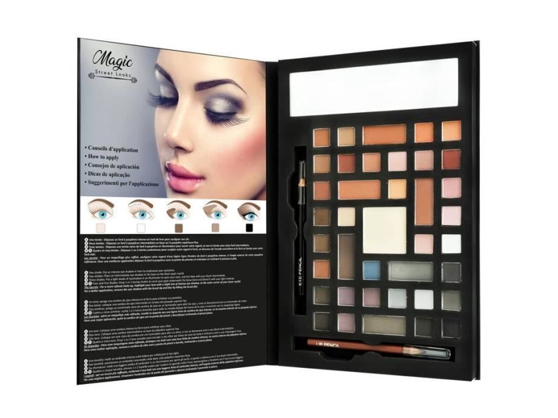 Paleta de Maquiagem em Forma de Livro com Tutoriais Magic Color Collection NO NAME