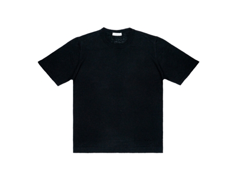 T-shirt De Homem Wool Co Paricollo Mm Linho Preto (2xl)