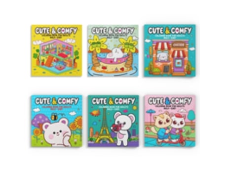 Livro Coleção Cute Comfy Extra - Kit Com 6 Livros De Colorir Adulto De Camelot Editora (português Do Brasil)