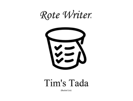 Livro Tims Tada Bucket List de Rote Writer (Inglês)