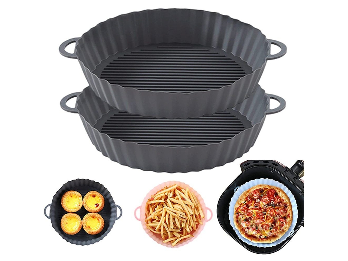 Forma De Silicone 2 Peças Para Fritadeira Elétrica, Assadeira De Silicone Reutilizável Para Uso Quente