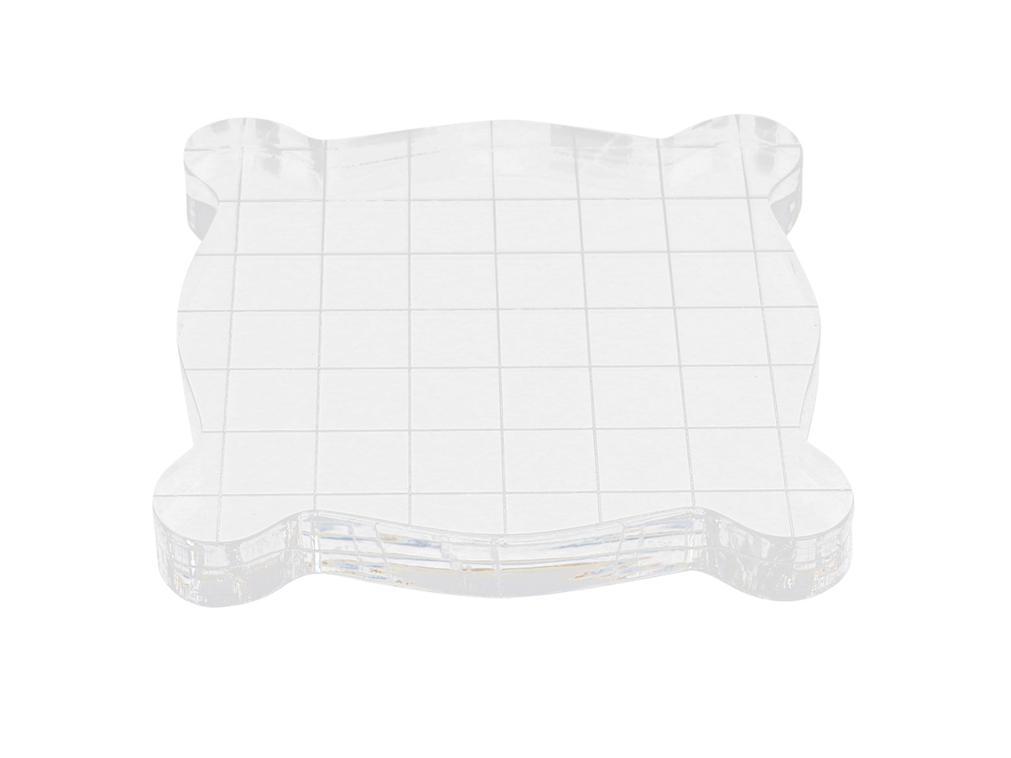 Placa De Acrílico Transparente 9mm Ferramenta Para Escultura De Barro 7.5x7.5cm Grade De Encaixe