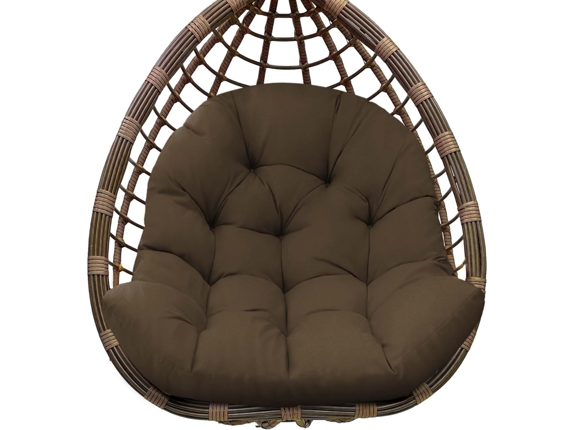 Elysve Almofada Impermeável Para Cadeira De Exterior Em Forma De Ovo Dimensões: 47x33x7 Polegadas Castanho