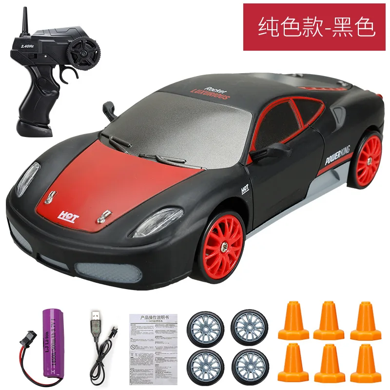 Carro De Drift Com Controle Remoto 2.4g, Tração Nas Quatro Rodas, Bateria De 3.7v 500mah.