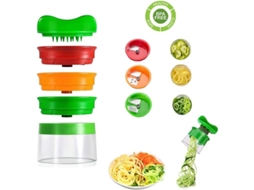 Cortador De Verduras Espiral 4 Em 1, Espiralizador Manual Para Abobrinha, Batatas E Verduras Saudáveis