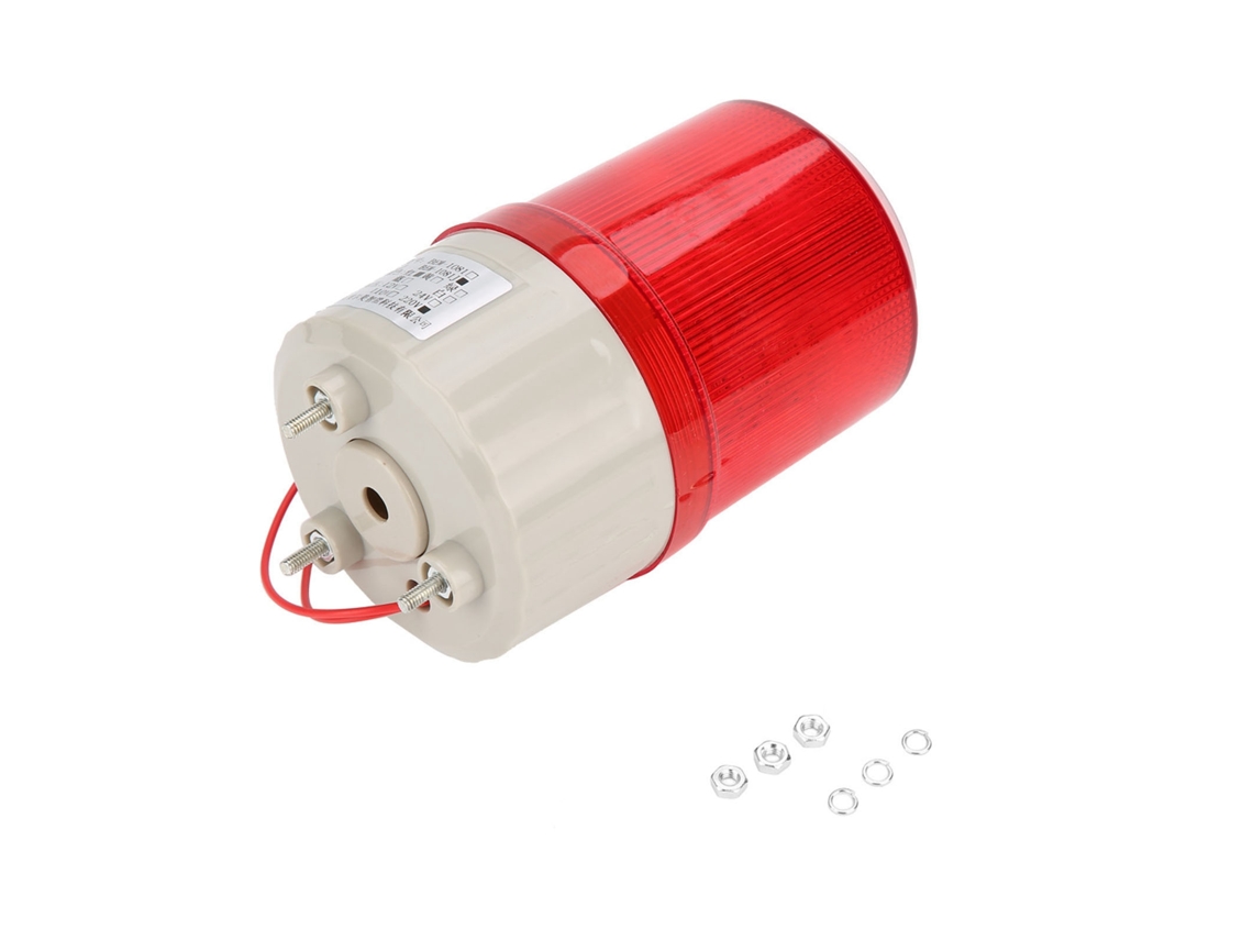 Luz De Aviso Led Vermelha 220v Sistema De Alarme Acústico-óptico Luz Rotativa Emergência Strobe