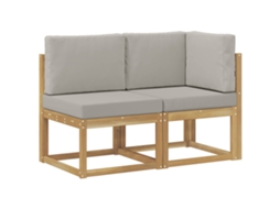 Maison Exclusive - Sofá Médio E De Canto Para Exterior Com Almofada 2 Peça Branco