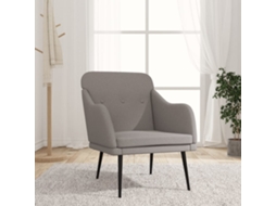Vidaxl Cadeira Com Apoio De Braços 63x76x80cm Tecido Cinza-acastanhado