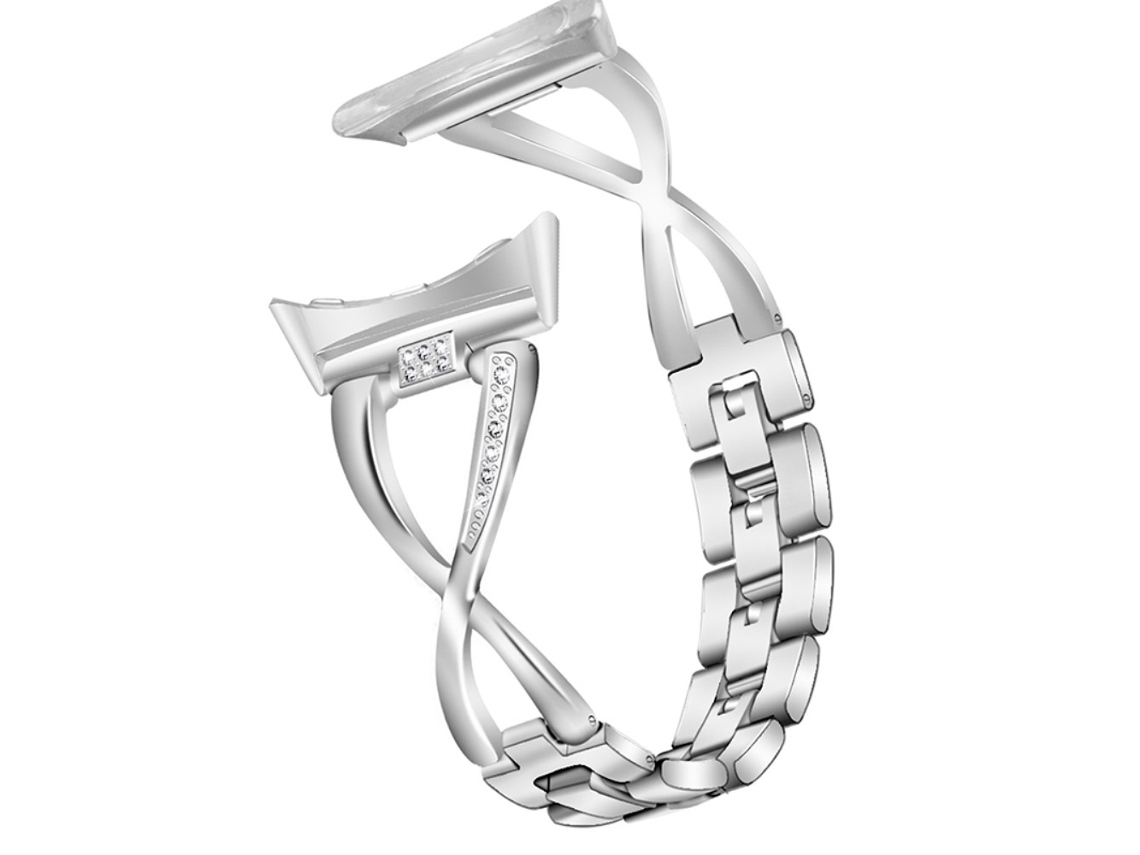 Bracelete de Metal Decoração de Strass para Google Pixel Watch Dinheiro