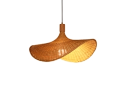 Laxiscreed Lámpara De Teto Com Cage De Bambu Para Restaurantes E Cafés, Estilo Zen, Diâmetro 43cm