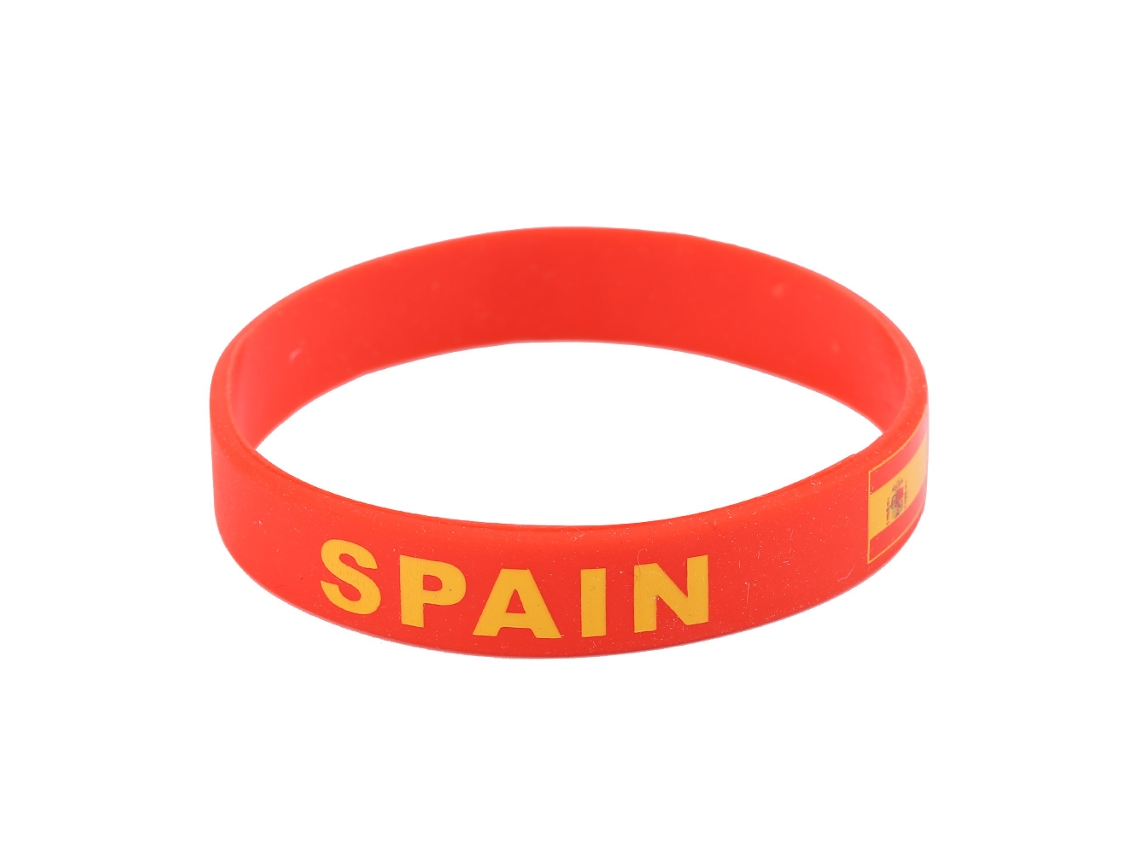 Pulseira De Silicone Bracelete Bandeira Nacional Espanhola