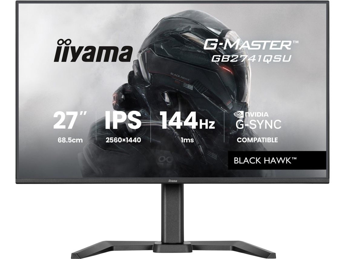 G master Gb2741qsu b1 Black Hawk Gaming monitor 68.6 Cm , Black (matt), Qhd, Ips, Hdmi, Dp, G sync Komp IIYAMA (27 Zoll)