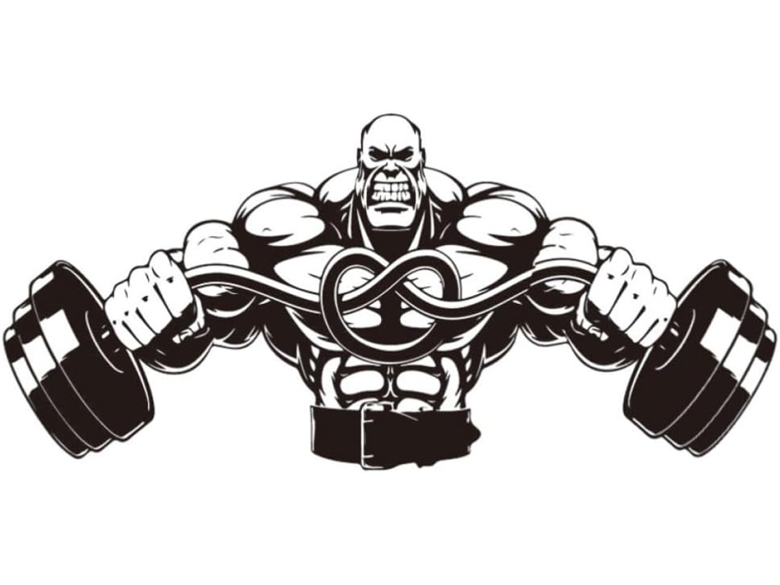 Adesivo De Parede Removível E À Prova D'água Em Pvc Com Desenho De Homem Musculoso Para Decoração De Quartos.