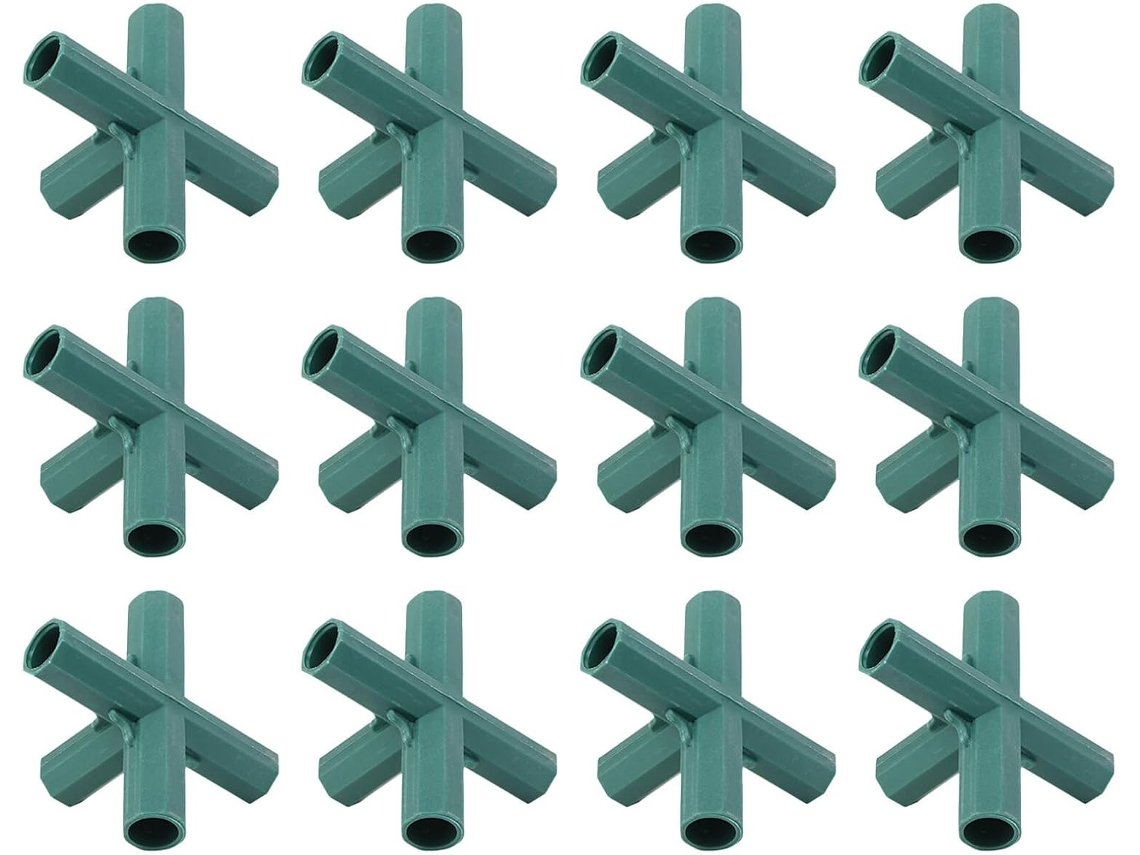 Conjunto De 12 Conectores Fixação 5 Vias Em Plástico Verde Para