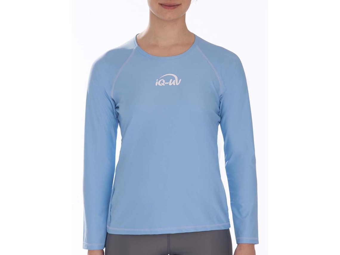 Camisa de Manga Comprida Feminina Uv Aqua Azul Xliq-Uv