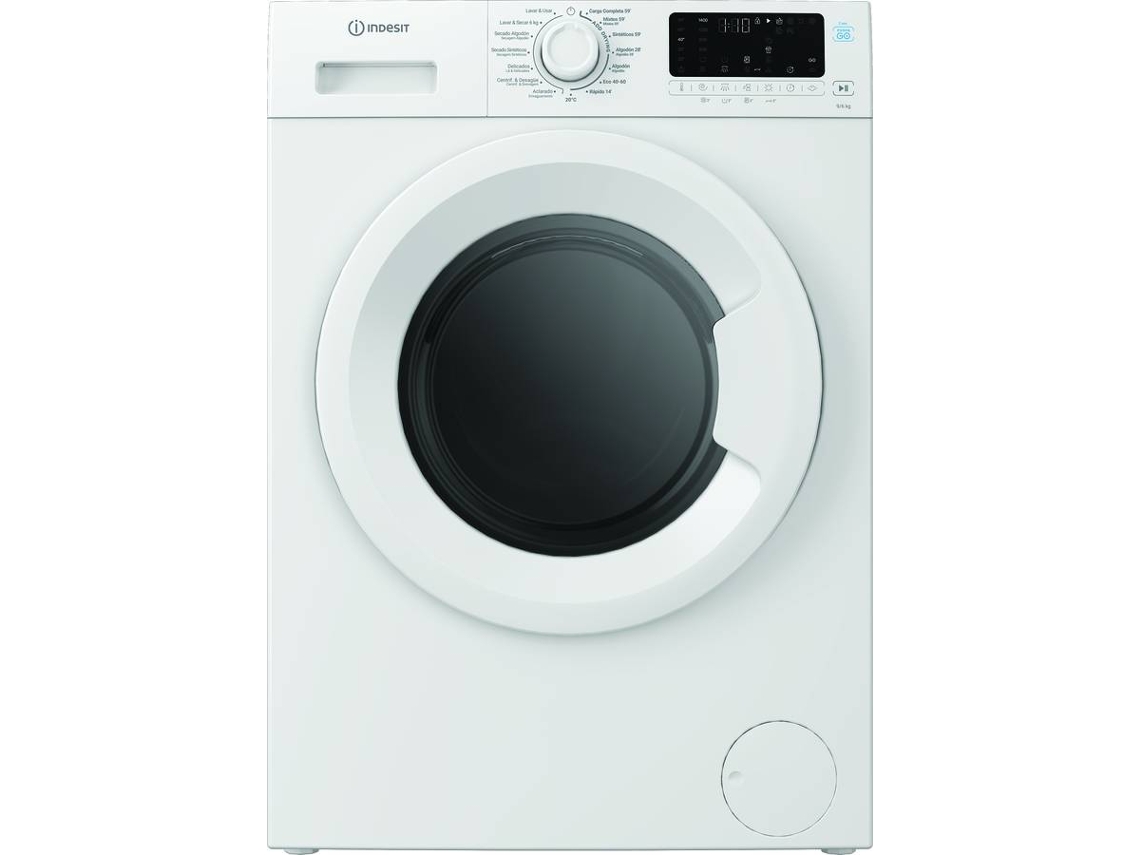 Máquina de Lavar e Secar Roupa INDESIT IDP 9664PUSH&GO SPT (6 kg/9 kg - 1400 RPM - Branco)
