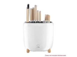 Talheres para Bebês Utensílios de Cozinha Multifuncional para Drenagem Doméstica Talheres Facas Pauzinhos Suporte-Tipo Branco