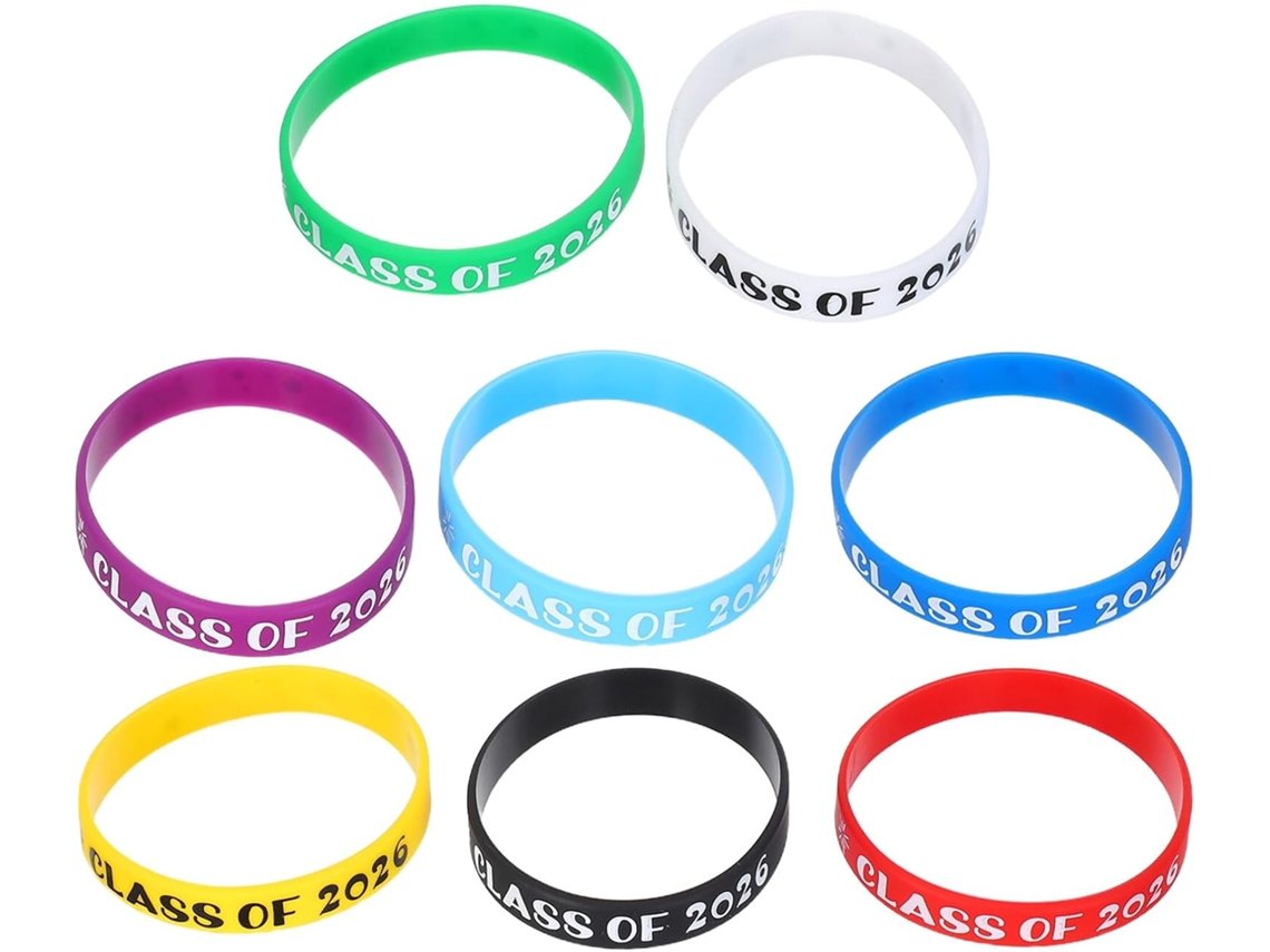 Conjunto de 8 Pulseiras de Silicone Homoyoyo para Formaturas, Ideal para Homens, Festivais e Comemorações de Formatura