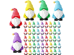 Miniaturas Gnomos Jardim 50 Peças Decorativas Páscoa Varanda Cabeceira Escrivaninha Estante - Mesa GOKOCO