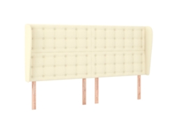 Cabeceira Cama C/ Abas Couro Artificial 163x23x118/128 Cm Creme MAISON EXCLUSIVE
