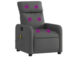 Massage Recliner Chair, Massage Recliner Chairs Vidaxl Cinzeto Tecido