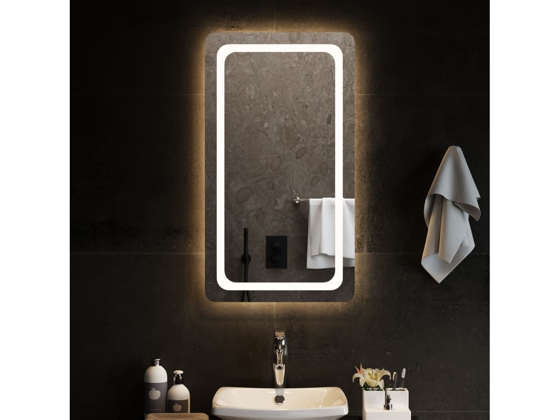 Vidaxl Espelho De Casa De Banho Com Luzes Led 50x90 Cm