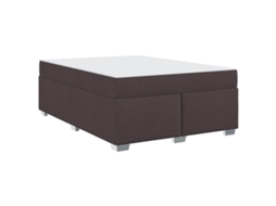 Conjunto 1 Estrutura Da Cama Vidaxl Castanho Tecido (140 X 200 Cm)