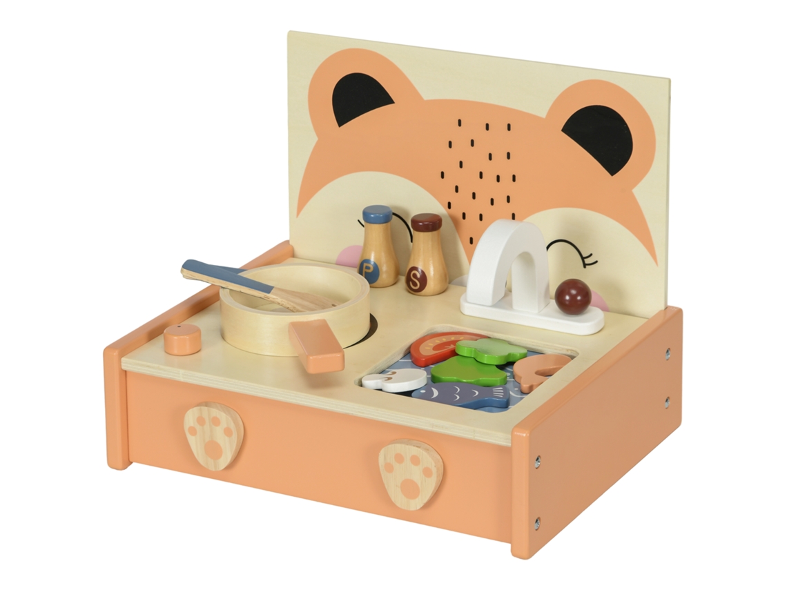 Mini Brinquedo, Para Cozinha, Em Madeira