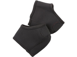 Protetores De Calcanhar Neoprene Duas Peças, Pretos, Tamanho P