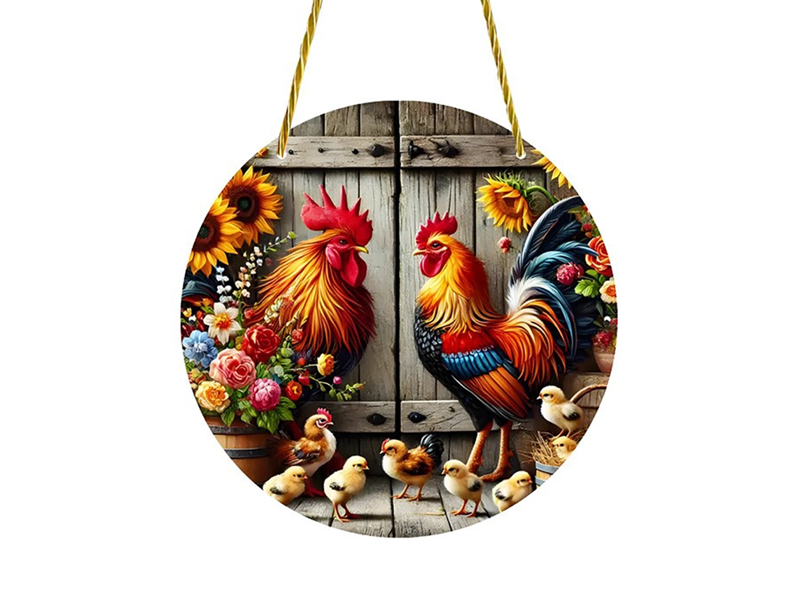 Decoração de Parede Pássaro 2D com Estampa Floral LAXISCREED