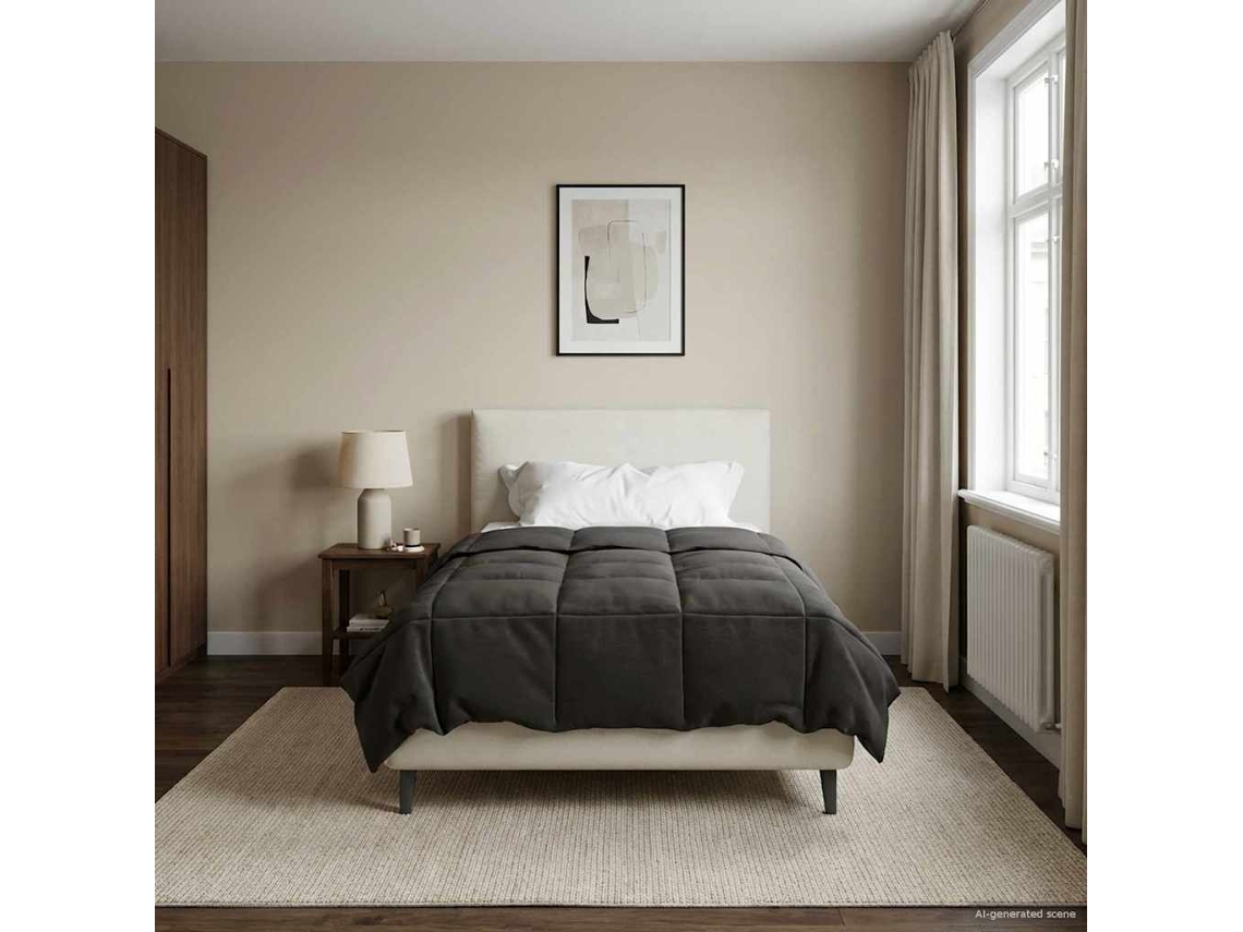 Vidaxl Duvet De Ano Inteiro Antracite 155 X 220 Cm Microfibra