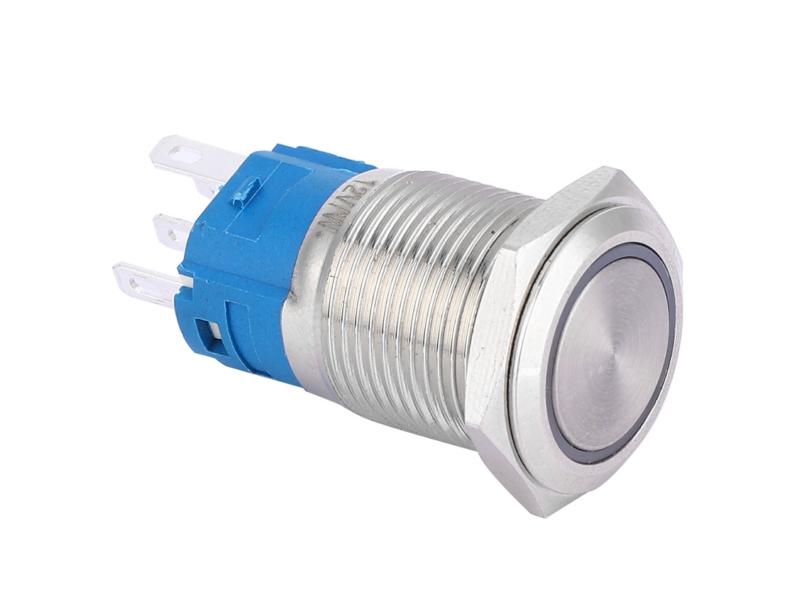 Laxiscreed Comutador De Botão Em Metal Com Led De 16mm, Recarregável Para Carros Customizados