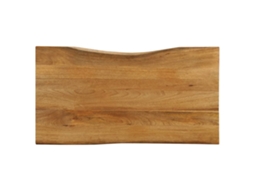 Vidaxl Tampo De Mesa C/ Borda Viva 110x60x3,8 Cm Mangueira Maciça